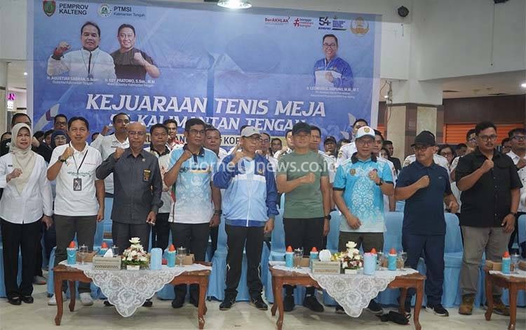 ASN Hingga Pelajar Meramaikan Kejuaraan Tenis Meja KORPRI Kalteng