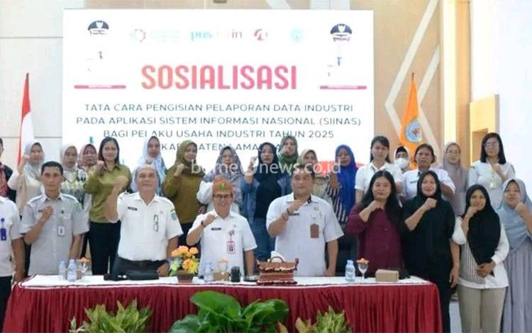 Sosialisasi Tata Cara Lapor Data Industri ke SIINAS bagi Pelaku Usaha Industri Tahun 2025 di Aula BPKPD Kabupaten Lamandau, Rabu, 3 Desember 2025. (FOTO: ISTIMEWA)