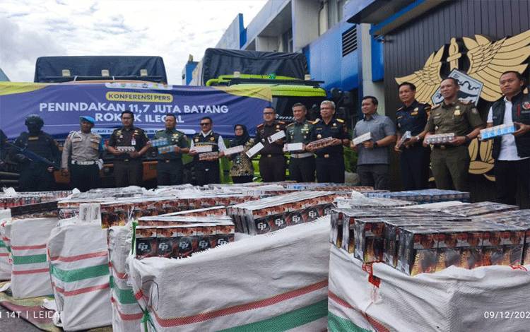 Bea Cukai Gagalkan Pengiriman 11,7 Juta Batang Rokok Ilegal