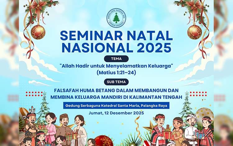Satu dari Sembilan Daerah, Palangka Raya Tuan Rumah Seminar Natal Nasional 2025