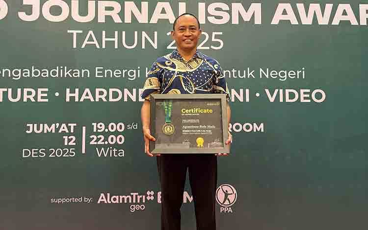 Wartawan Borneonews Sabet Juara 1 Feature Adaro Journalism Award 2025