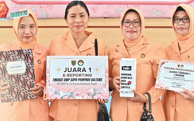 DWP Disdik Kalteng Raih Juara 1 E-Reporting Tingkat Provinsi