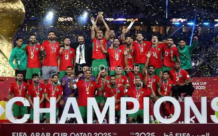 Maroko Angkat Trofi Piala Arab FIFA 2025 Usai Taklukkan Yordania 3-2