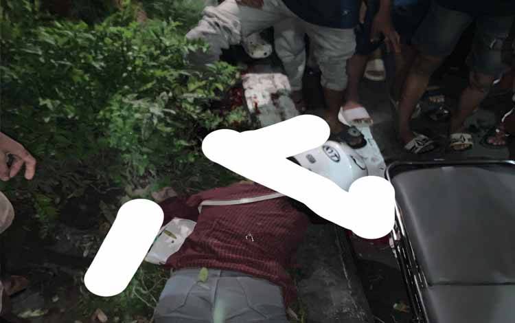 Tabrak Trotoar, Laka Tunggal di Bundaran Raja Bunu Kapuas Berujung Maut