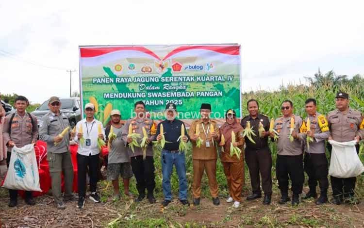 Bupati Hadiri Panen Raya Jagung Serentak Kuartal IV di Seruyan Hilir