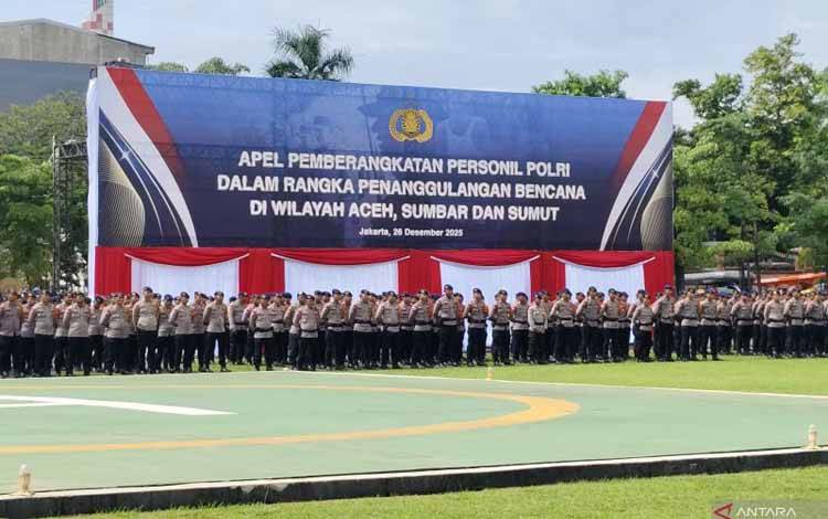 Mabes Polri kembali Kerahkan Personel ke Aceh untuk Bantu Pemulihan