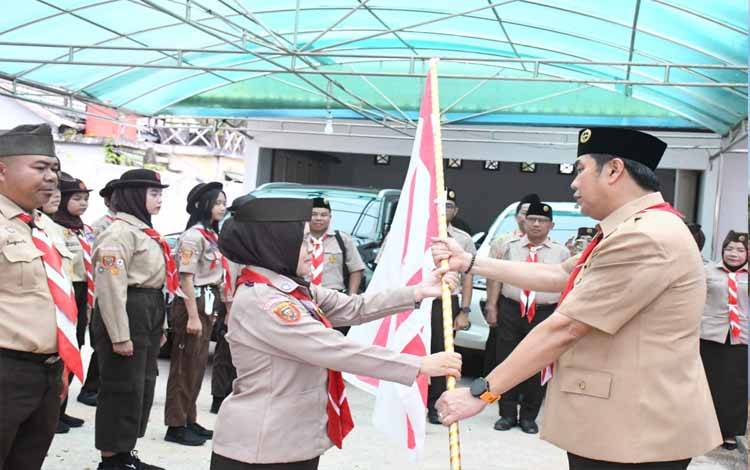 Wabup Pulang Pisau Lepas 73 Peserta Jambore Daerah Pramuka 2025