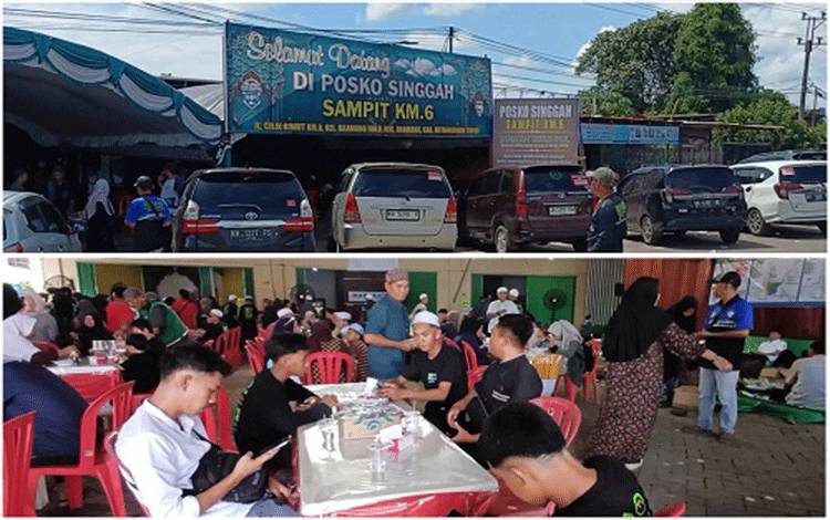 13.530 Jemaah Sekumpul Singgah di Posko Km 6 Sampit