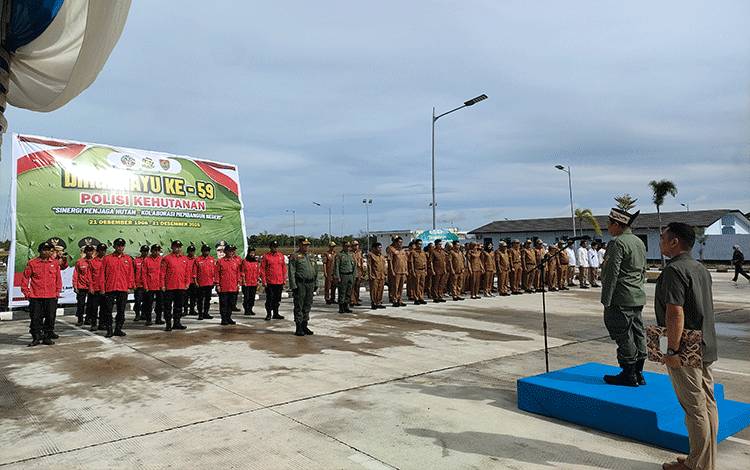 Dishut Kalteng Gelar Upacara Dirgahayu ke-59 Polisi Kehutanan