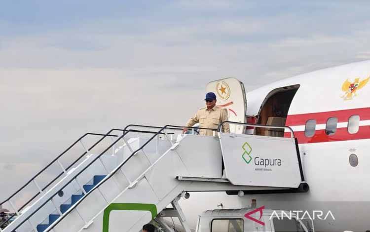 Prabowo kembali ke Jakarta Usai Rampung Tinjau Tapsel dan Aceh Tamiang