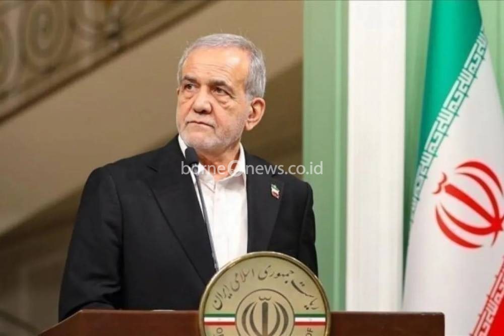Arsip foto - Presiden Iran Masoud Pezeshkian. /ANTARA/Anadolu/py. (Anadolu)