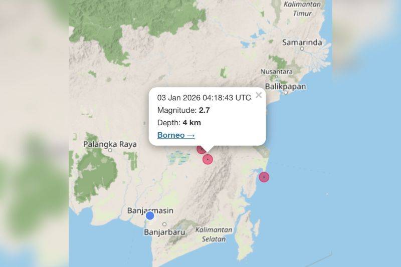 BMKG: Gempa Dangkal Tiga Kali Guncang Kalsel pada Sabtu Siang