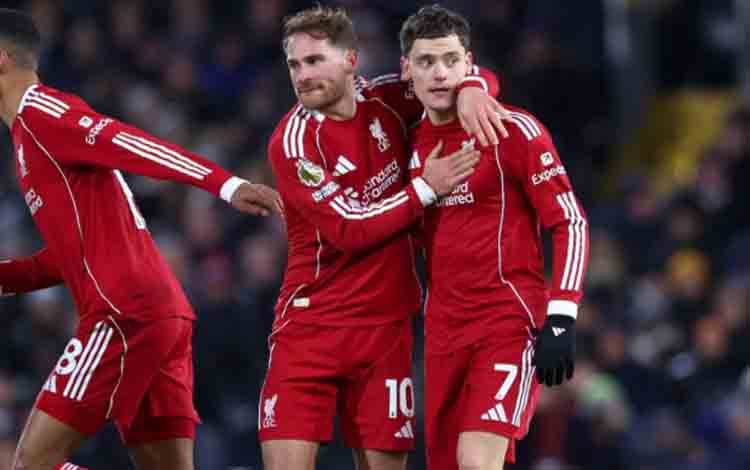 Fulham Paksa Liverpool Bermain Imbang dengan Skor 2-2