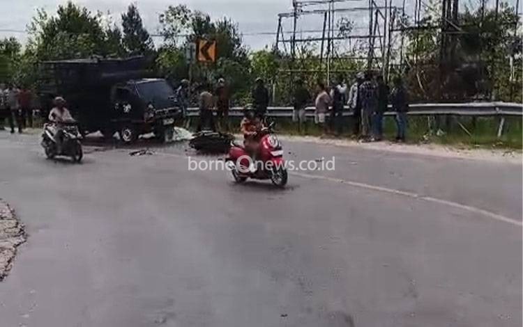 Kecelakaan di Tikungan Jalan Mahir Mahar, Pengendara Motor Tewas Usai Tabrak Pikap