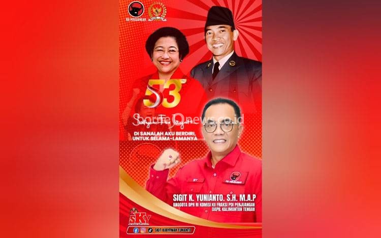 Ulang Tahun ke-53 PDIP, Sigit K Yunianto Minta Kader Jalankan Program Megawati