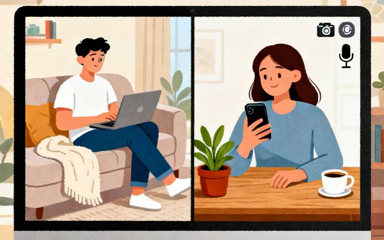 Ilustrasi Video Call (Foto : IST)