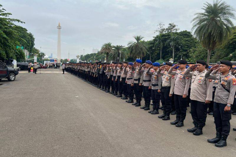 Polisi Kerahkan 1.541 Personel Gabungan Amankan Aksi Unjuk Rasa Ojol di Monas