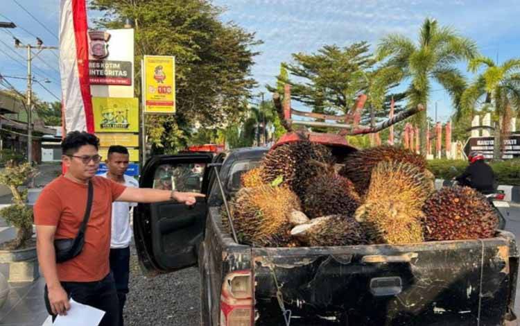 Polres Kotim Amankan Pencurian Sawit di Areal PT MAP Telawang
