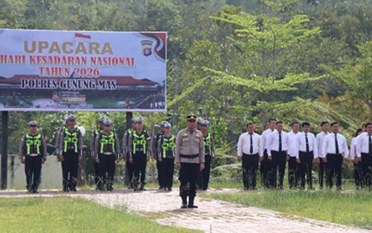 Polres Gunung Mas Gelar Upacara Kesadaran Nasional Tanamkan Cinta Tanah Air