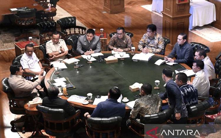 Prabowo Pimpin Ratas di Hambalang Cek Pelaksanaan Program Strategis