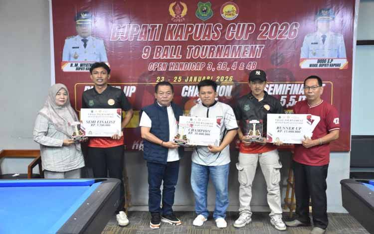 Turnamen Biliar Bupati Cup Resmi Ditutup, Atlet Lokal Tunjukkan Prestasi