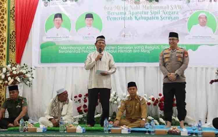 Pemkab Seruyan Gelar Peringatan Isra Miraj, Bupati Ajak Perkuat Integritas dan Kebersamaan