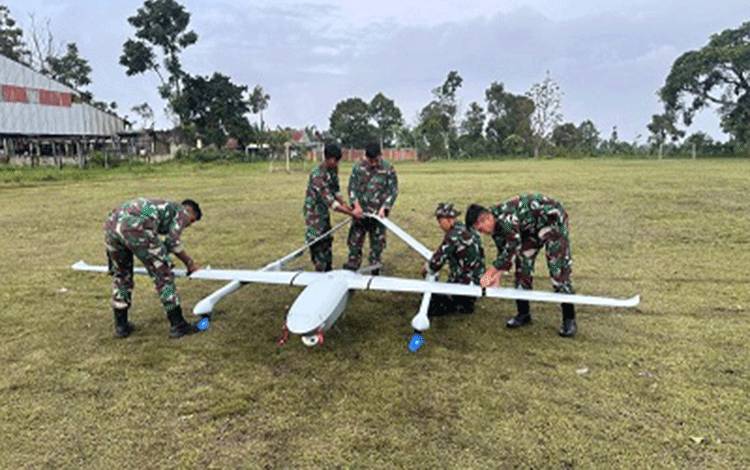 TNI AU Kerahkan Drone Bantu Evakuasi Korban Longsor
