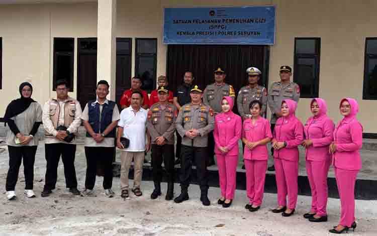 Kapolres Seruyan Tinjau Dapur SPPG Kemala Presisi I di Desa Bangkal