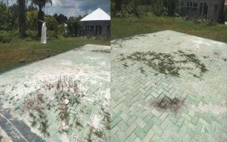 Baru Sebulan, Paving di SDN 2 Petuk Katimpun Sudah Ambles