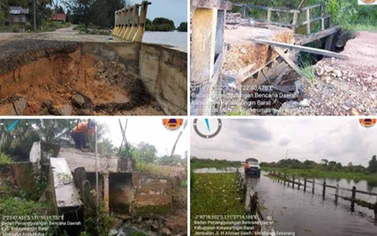 Infrastruktur Jembatan di 5 Kecamatan Kobar Rusak Diterjang Banjir pada 19 September 2025