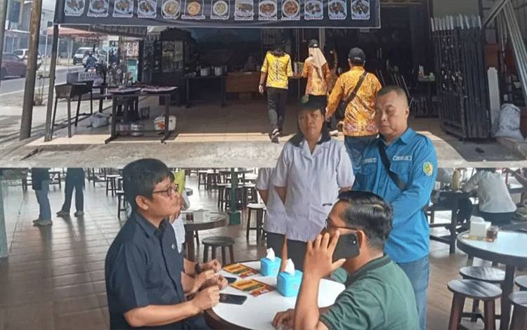 Tim Bapenda Palangka Raya saat melakukan pengawasan dan pendaftaran wajib pajak. (FOTO: HUMAS)?