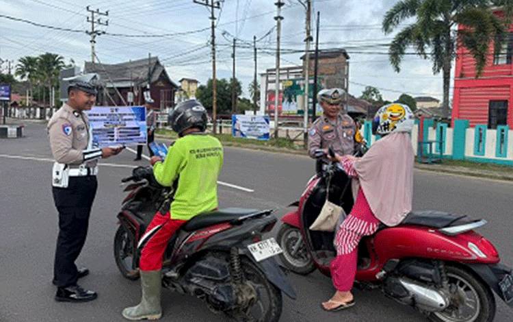 Satlantas Polres Seruyan Gencarkan Sosialisasi Kamseltibcarlantas