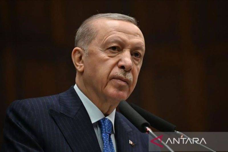 Presiden Turki Recep Tayyip Erdogan. (ANTARA/Anadolu/py/pri.)
