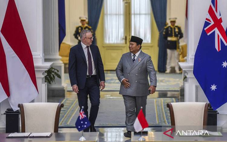 Prabowo Ucapkan Selamat Hari Australia di Hadapan PM Albanese