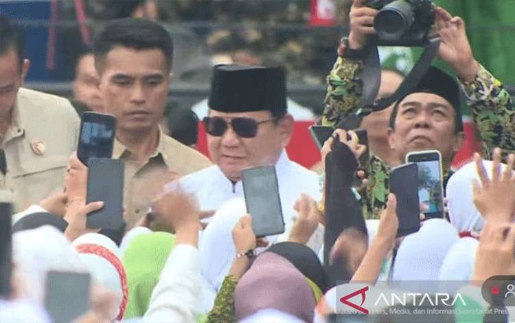 Prabowo Hadiri Mujahadah Kubro NU di Malang, Disambut Ribuan Nahdiyin
