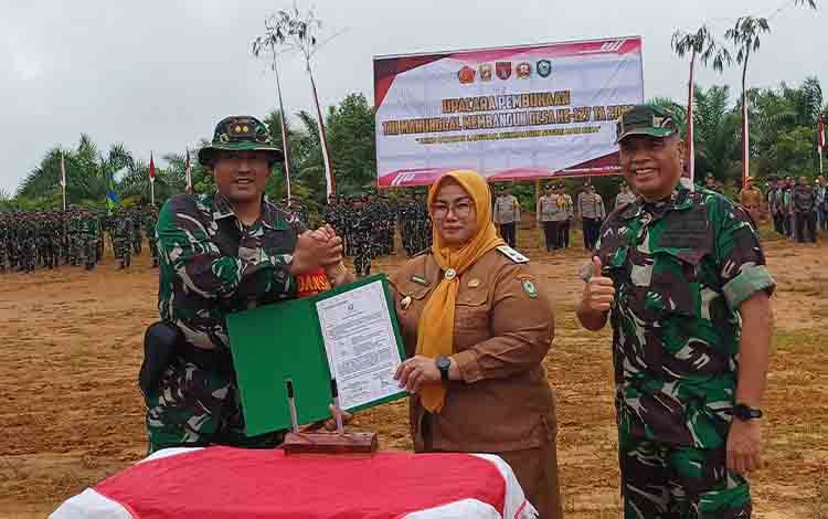 TMMD ke-127 Kodim 1015/Sampit Dibuka di Tiga Desa Telaga Antang Kotim