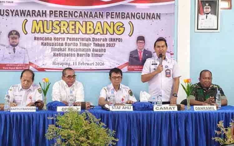 Musrenbangcam Awang 2026 Himpun 173 Usulan, Prioritas Jalan dan Jembatan