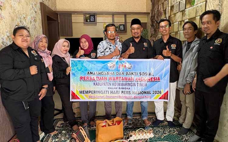 Peringati Hari Pers Nasional 2026, PWI Kotim Anjangsana ke Wartawan Senior