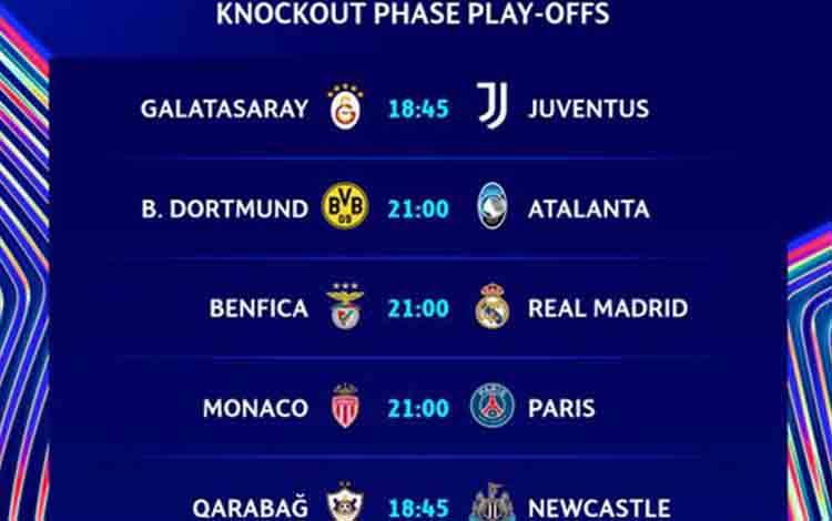 Jadwal Playoff Liga Champions: Madrid vs Benfica hingga Derbi Prancis