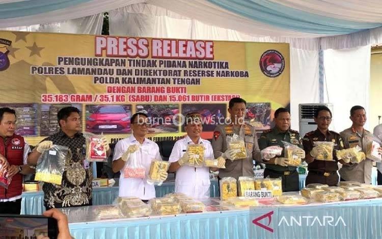 Selain 35 Kg Sabu, Polda Kalteng Juga Sita 15 Ribu Butir Pil Ekstasi