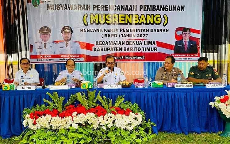 Pemkab Bartim Tampung 120 Usulan Prioritas Senilai Rp64,67 Miliar dari Kecamatan Benua Lima