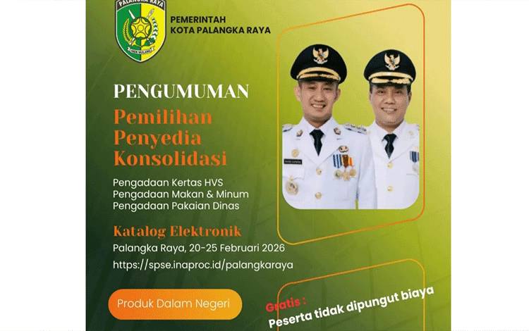 Pemko Palangka Raya Buka Pemilihan Penyedia Konsolidasi via E-Katalog