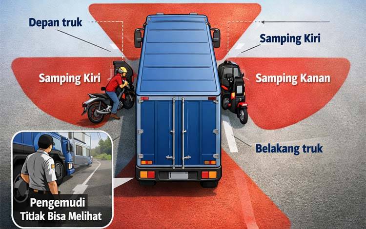 Ilustrasi blind spot. (FOTO: AI Folax/Sabri)