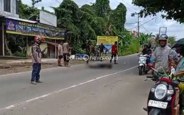 Dua Korban Laka di Jalan Kebun Karet Banjarbaru Dievakuasi ke RS Idaman