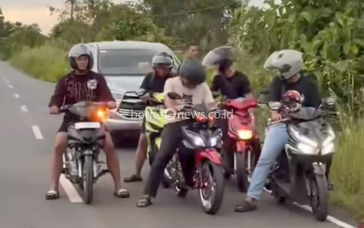 Balap Liar Digagalkan, Satlantas Polres Kapuas Amankan 5 Motor di Bataguh