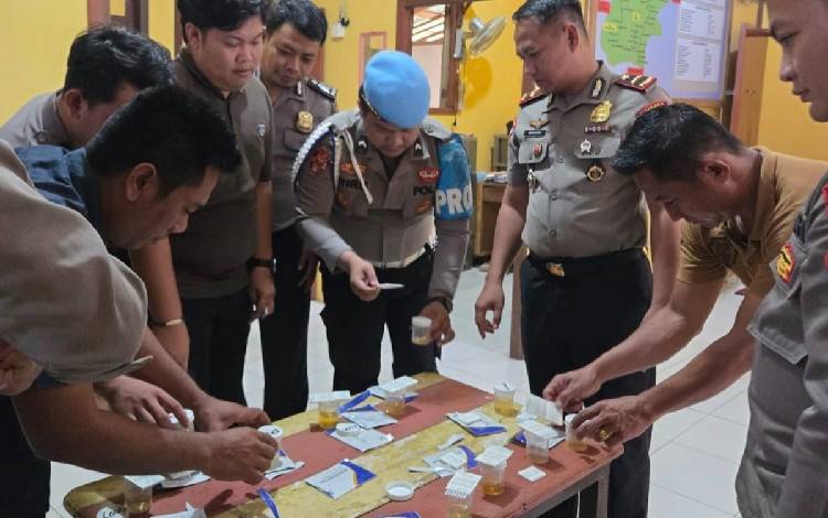 Begini Hasil Tes Urin Personel di Polsek Kahayan Hulu Utara