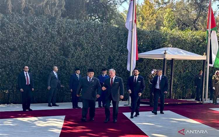 Presiden Prabowo Tiba di Istana Basman, Disambut Raja Yordania