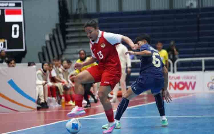 Timnas Futsal Putri Indonesia Imbang 4-4 dengan Malaysia