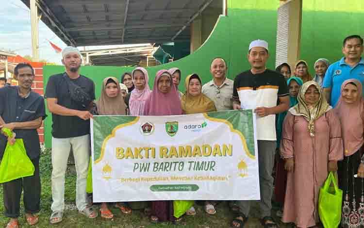 Kegiatan Bakti Ramadan PWI Barito Timur yang dilaksanakan di Desa Matabu dan Desa Dorong, Jumat, 27 Februari 2026. (FOTO: ANIGORU)