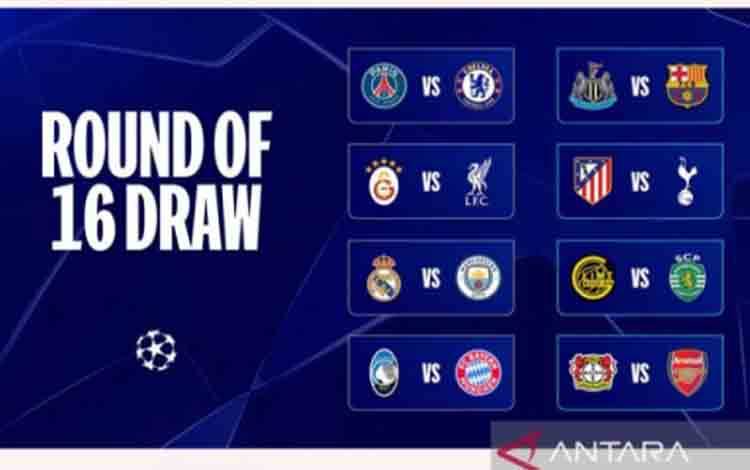 Babak 16 Besar Liga Champions: PSG vs Chelsea, Madrid jumpa City